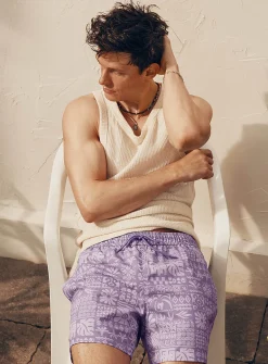 Colourful print swim short