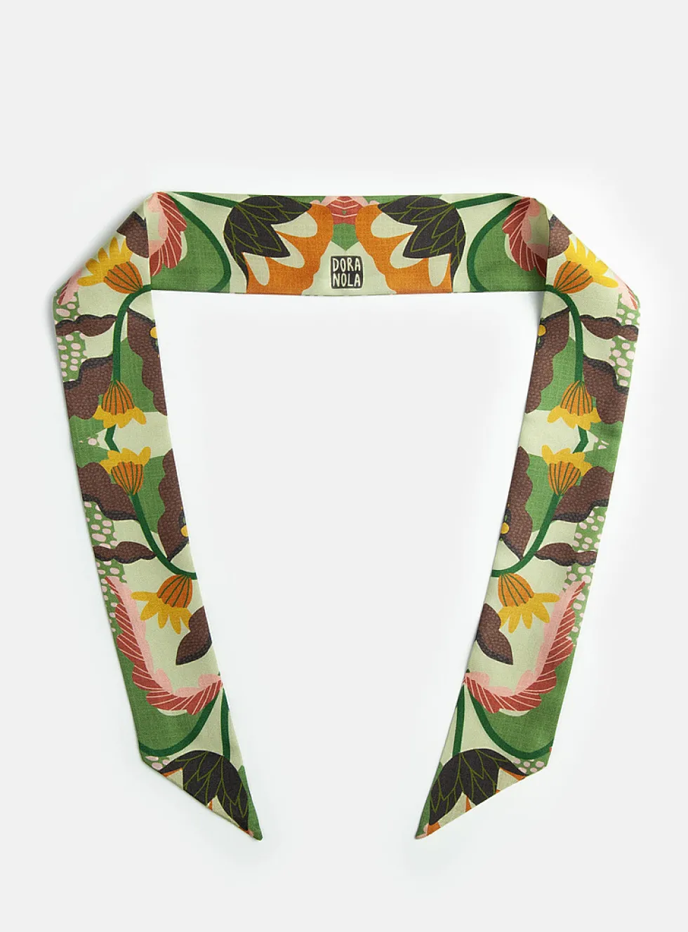 Colourful pure silk and ring set