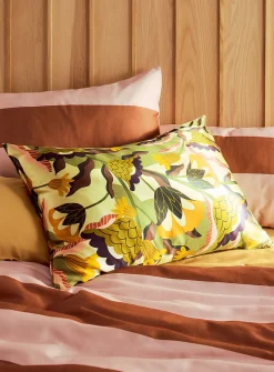Colourful pure silk pillow case