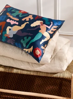 Colourful pure silk pillow case