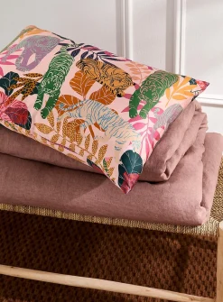 Colourful pure silk pillow case