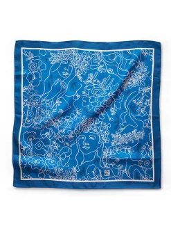 Colourful pure silk scarf