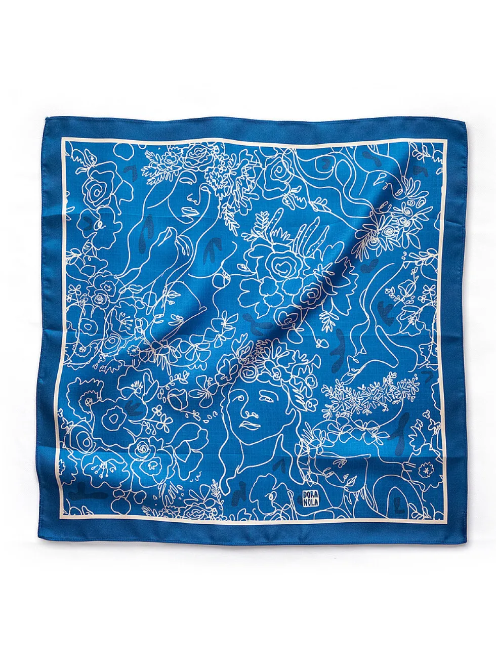 Colourful pure silk scarf