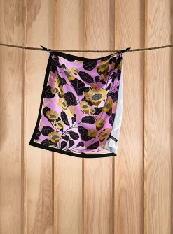 Colourful pure silk scarf