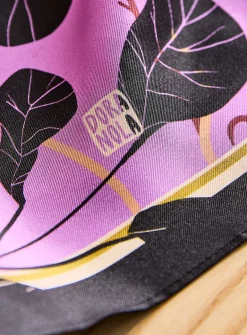Colourful pure silk scarf