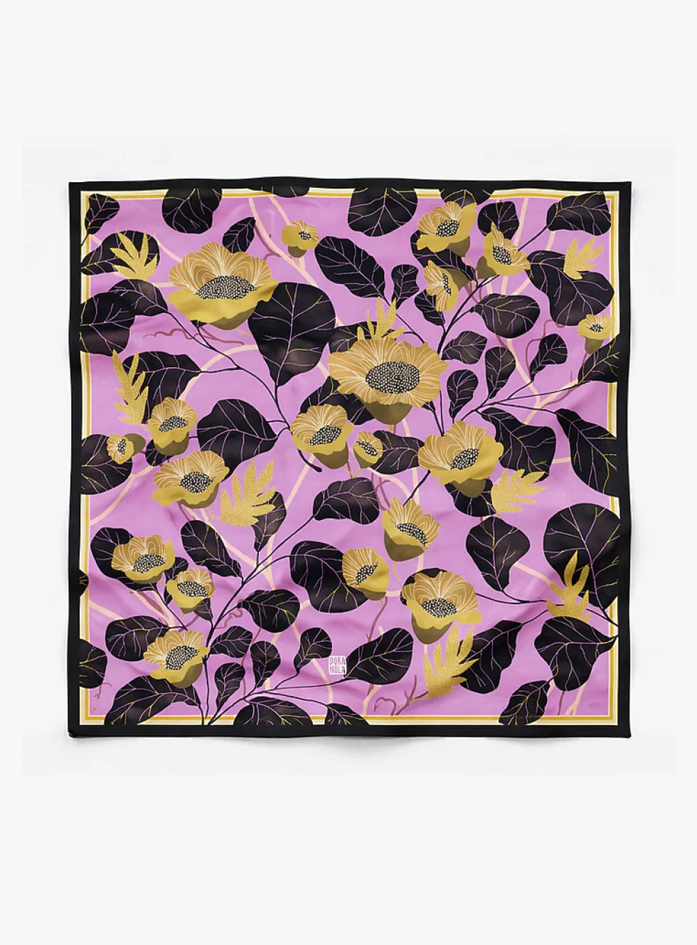 Colourful pure silk scarf