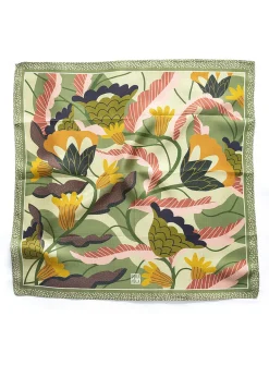 Colourful pure silk scarf