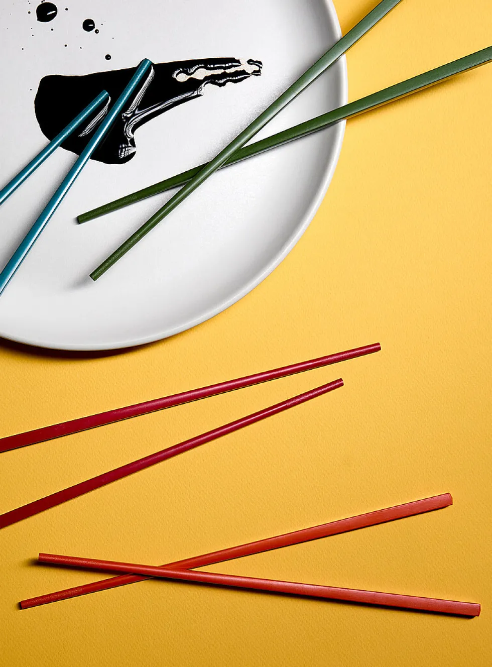 Colourful reusable chopsticks