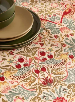 Colourful Strawberry Thief tablecloth