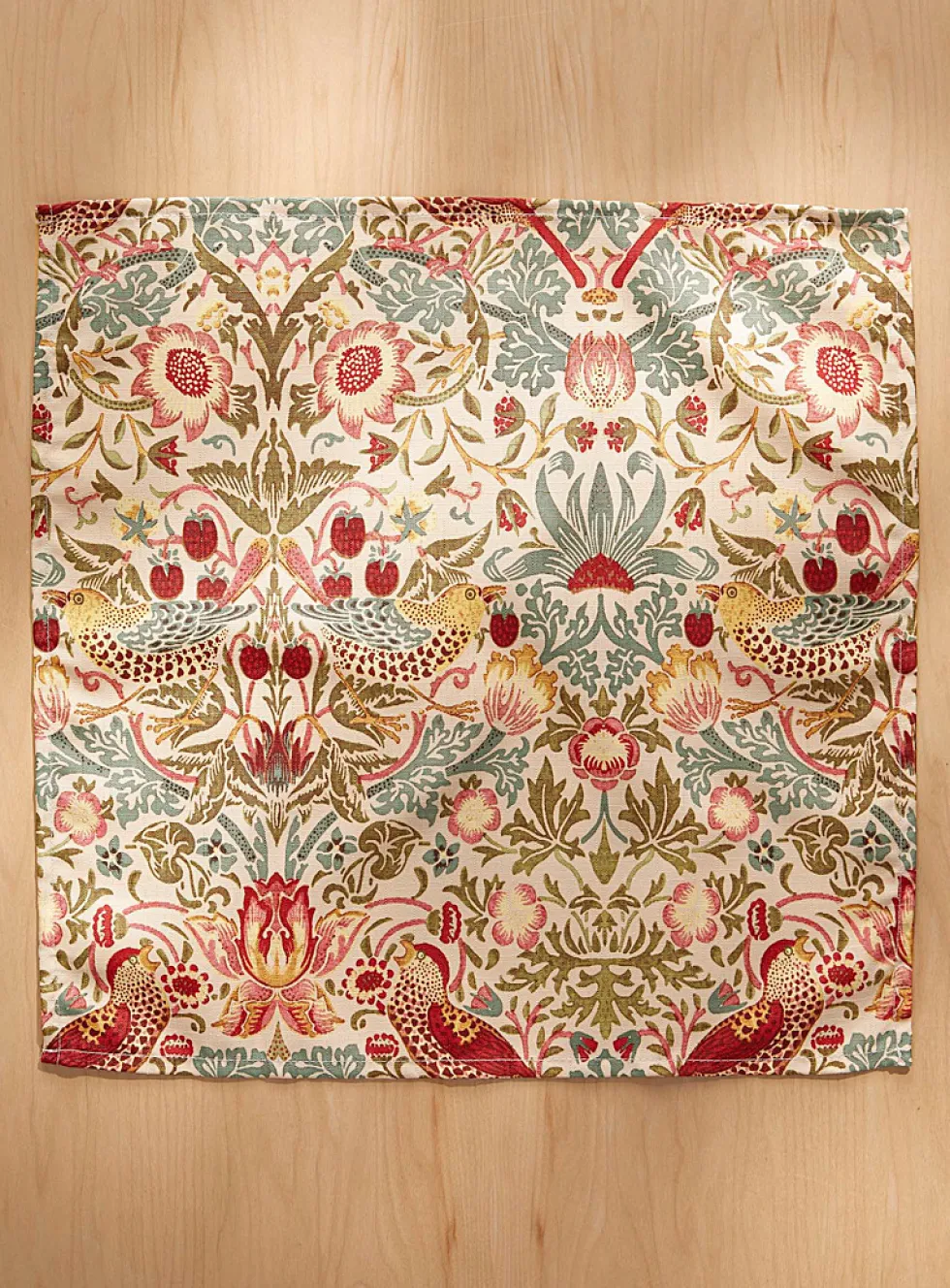 Colourful Strawberry Thief napkin