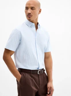 Colourful stripe seersucker shirt