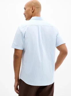 Colourful stripe seersucker shirt