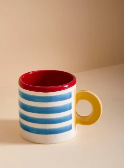 Colourful stripes mug