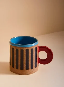 Colourful stripes mug