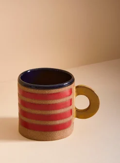 Colourful stripes mug