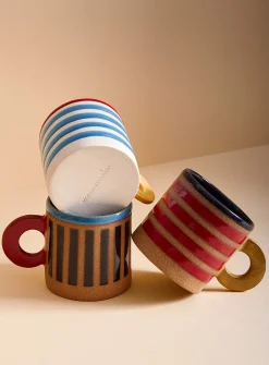 Colourful stripes mug