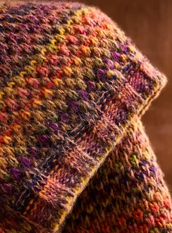 Colourful stripes wool blend throw