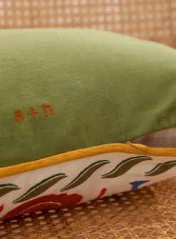 Colourful summer embroidery removable-cover cushion