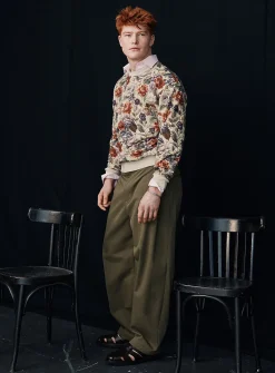Colourful twill pant