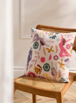 Colourful velvet cushion