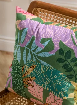 Colourful velvet cushion