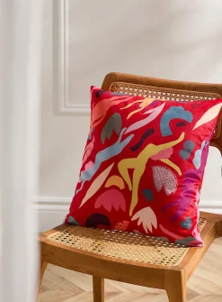 Colourful velvet cushion