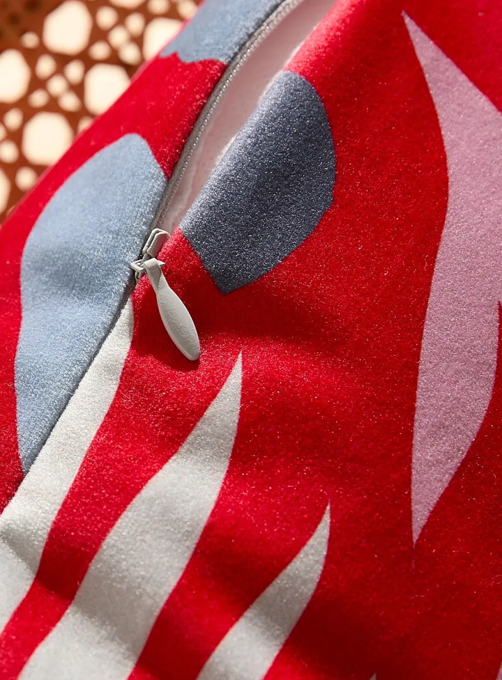 Colourful velvet cushion