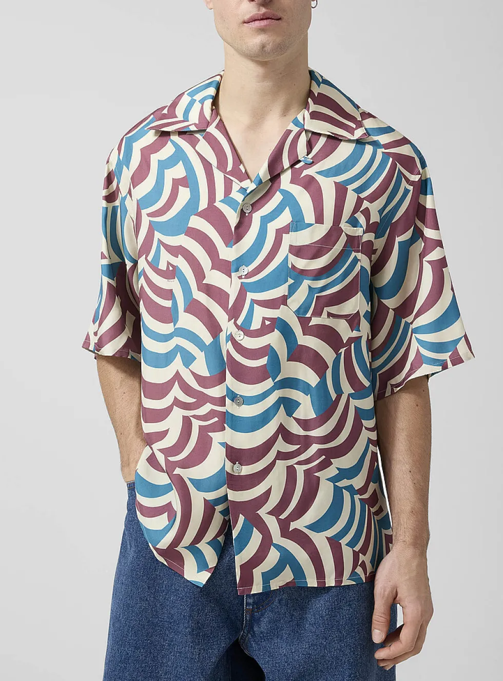 Colourful vibrations cabana shirt