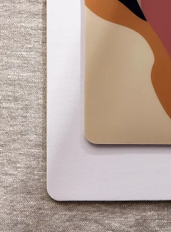 Colourful waves vinyl placemats