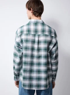 Colourful woven stitch check shirt