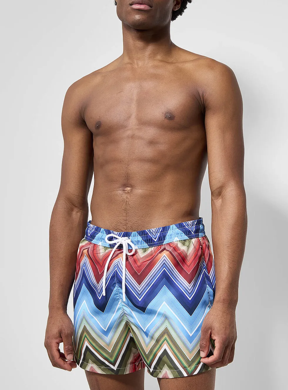 Colourful zigzag swim trunk