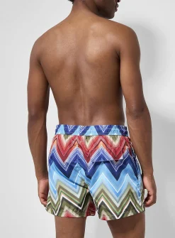Colourful zigzag swim trunk