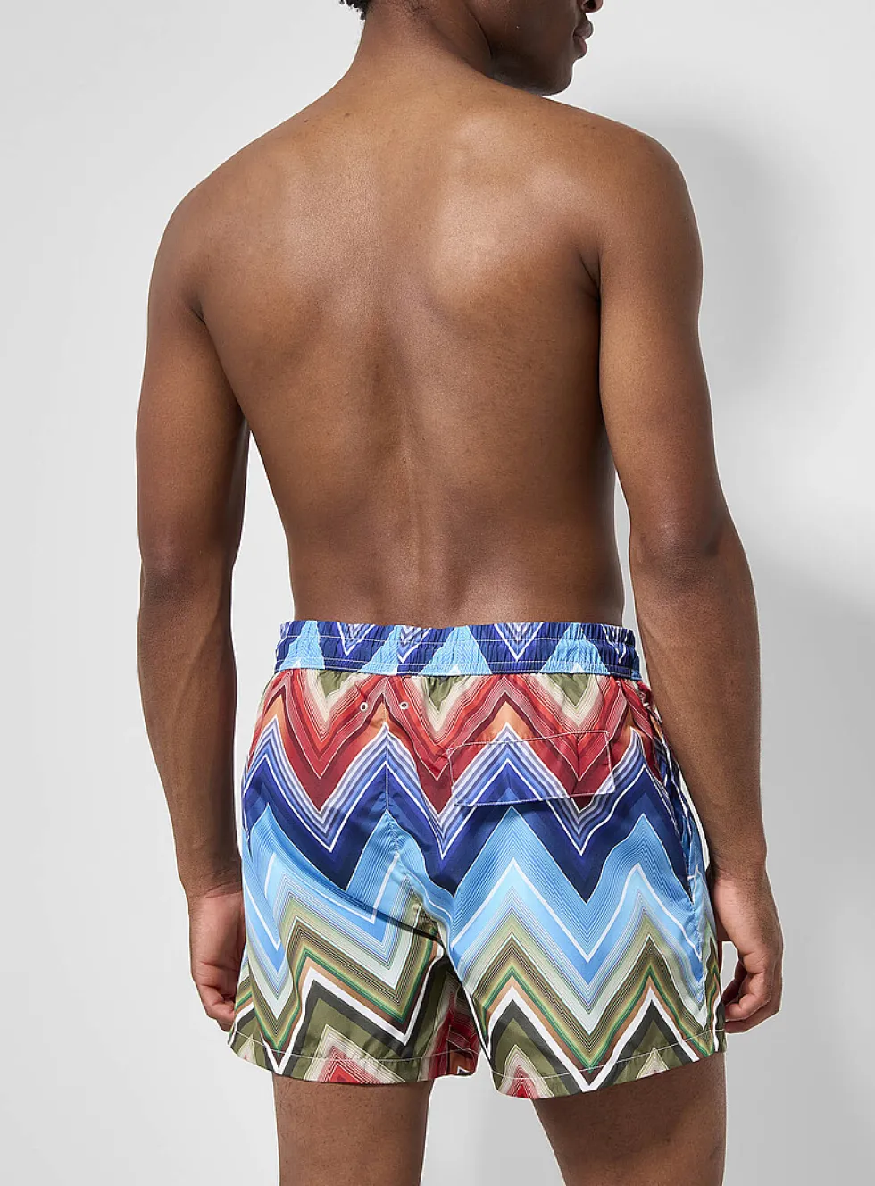Colourful zigzag swim trunk