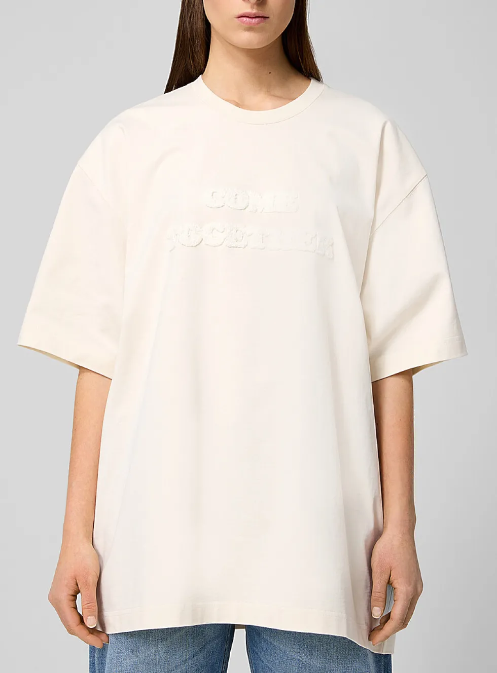 Come Together bouclé slogan T-shirt