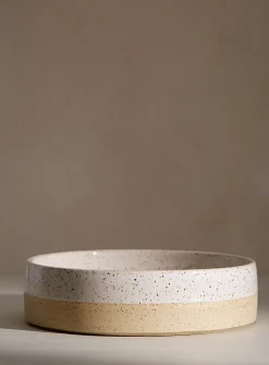 Comforting speckled dinner bowl