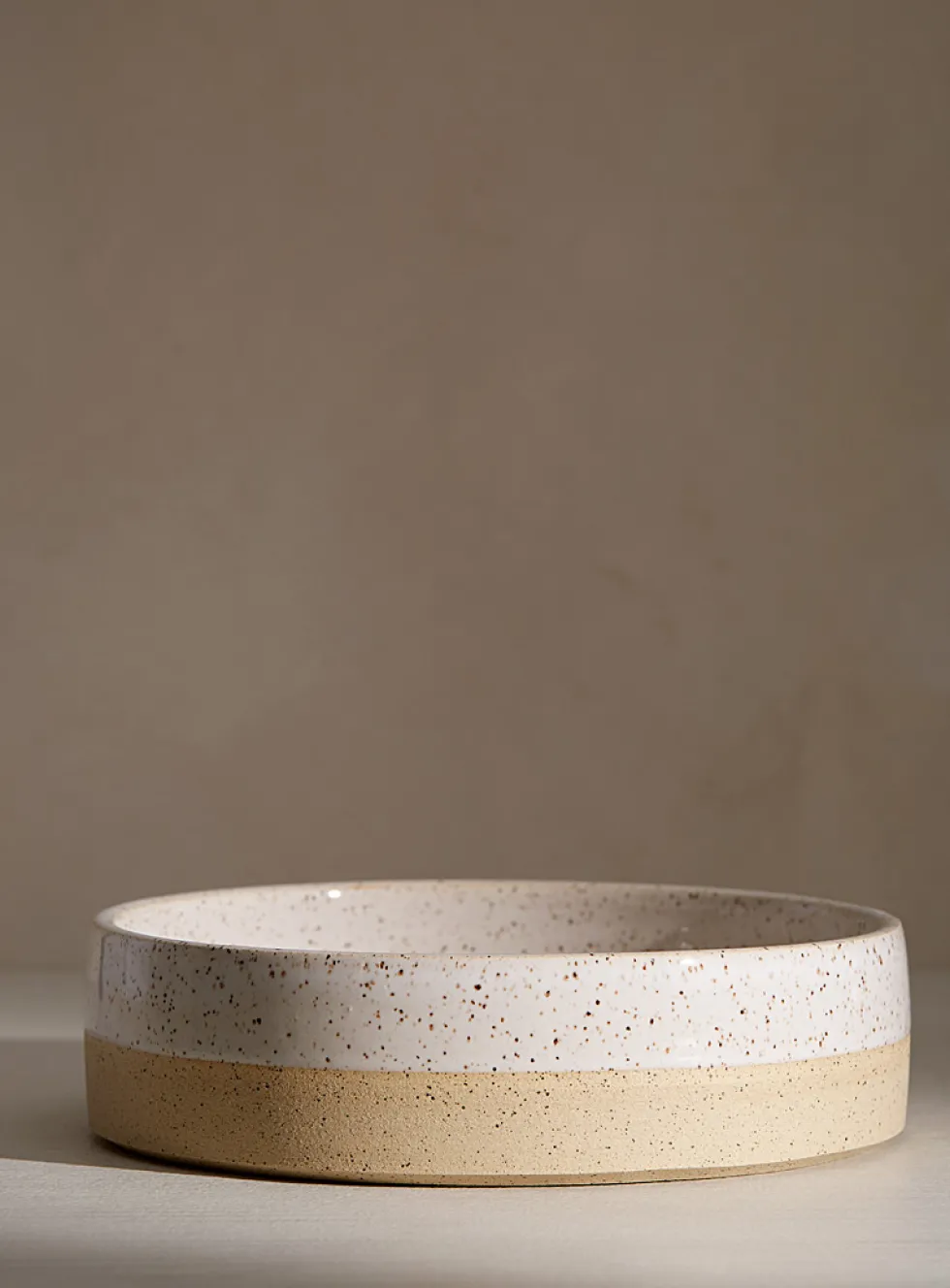 Comforting speckled dinner bowl