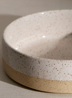 Comforting speckled dinner bowl