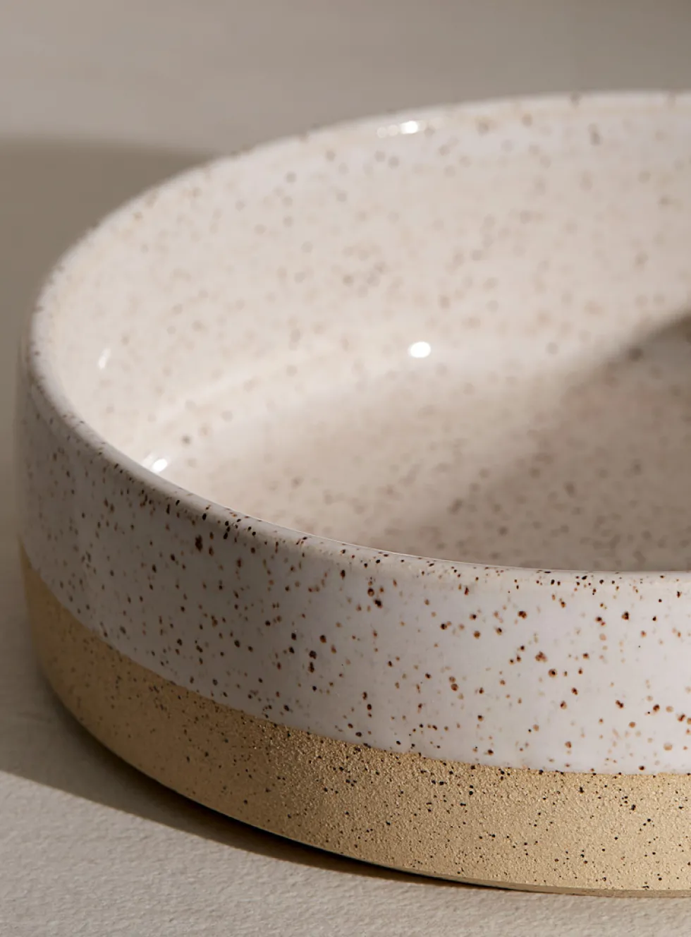 Comforting speckled dinner bowl