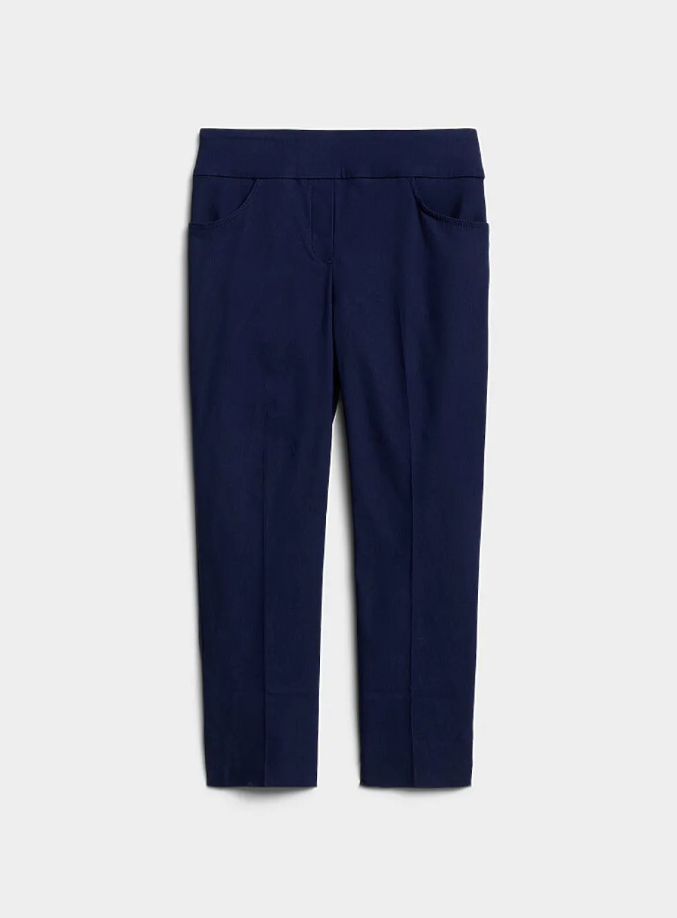 Comfort-waist bengaline capri pant