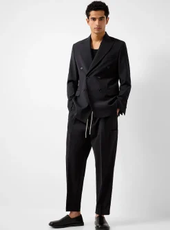 Comfort-waist pleated pant