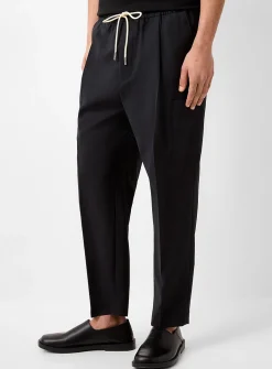 Comfort-waist pleated pant