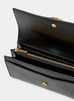 Compagnon braided strap bifold leather wallet