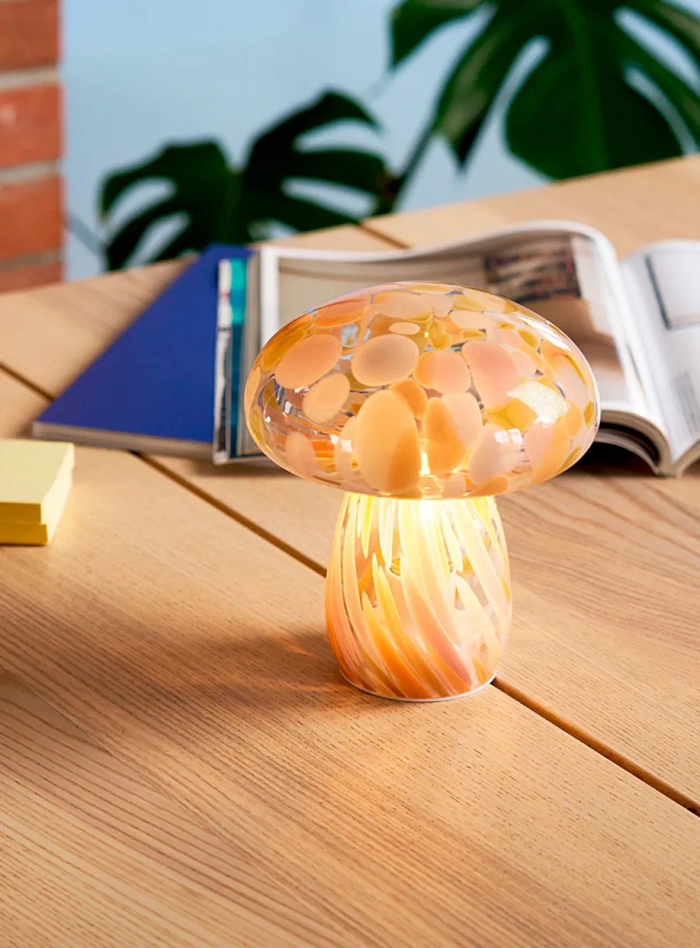 Confetti large portable mushroom lamp