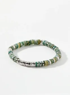Constellation moss agate bracelet