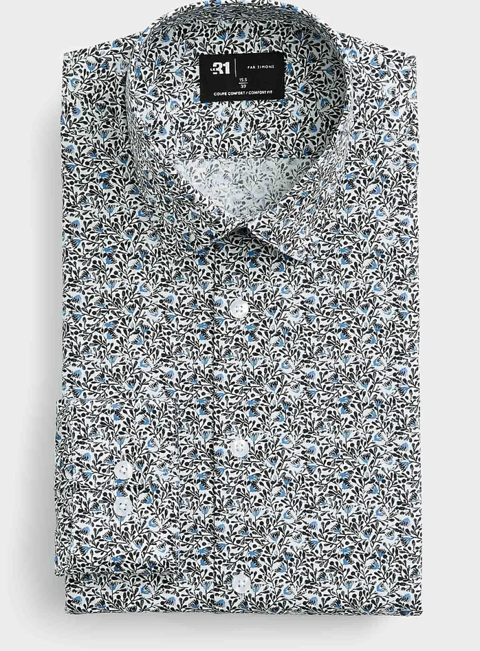 Contrast abstract flower shirt