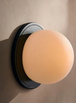 Contrast globe sconce