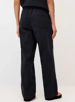 Contrasting roses wide-leg pant