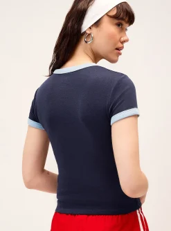 Contrasting trim T-shirt