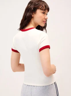 Contrasting trim T-shirt