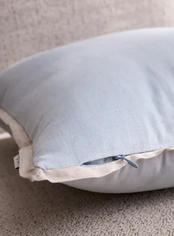 Contrasting trim velvet removable-cover cushion